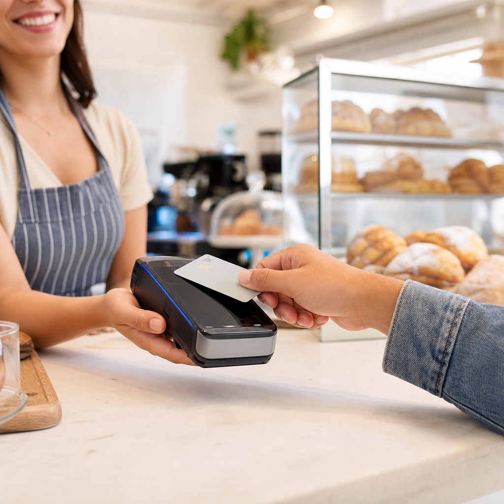 Tap to pay. Paid in seconds.